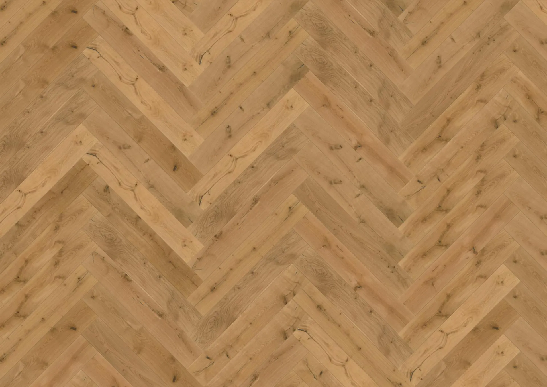 Rustic Brushed Oak Herringbone
